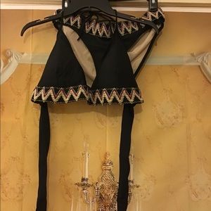 Bikini set bohemian style black